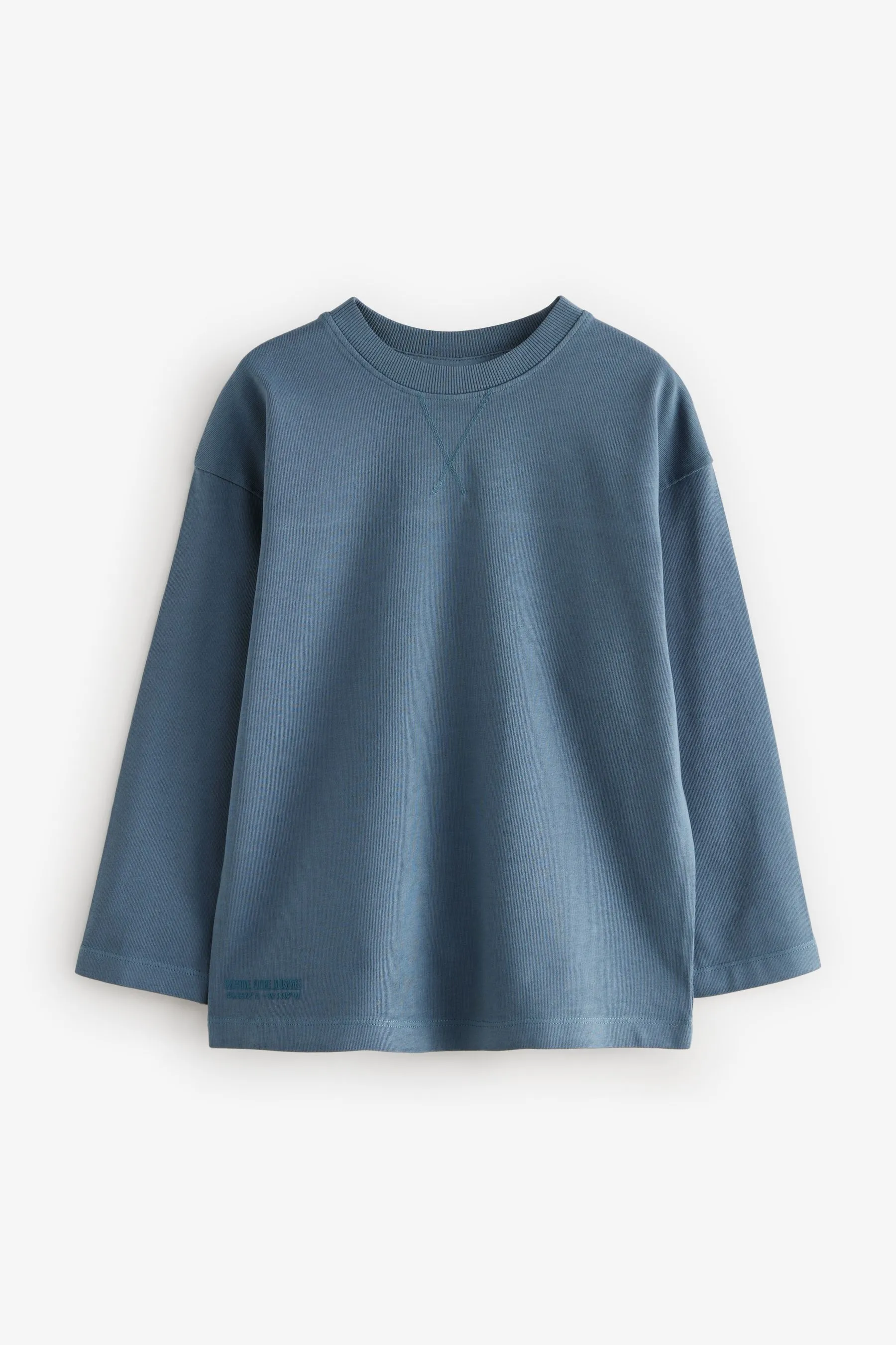 100% Cotone Manica Lunga Pesante Lavato T-Shirt (3-16anni)    