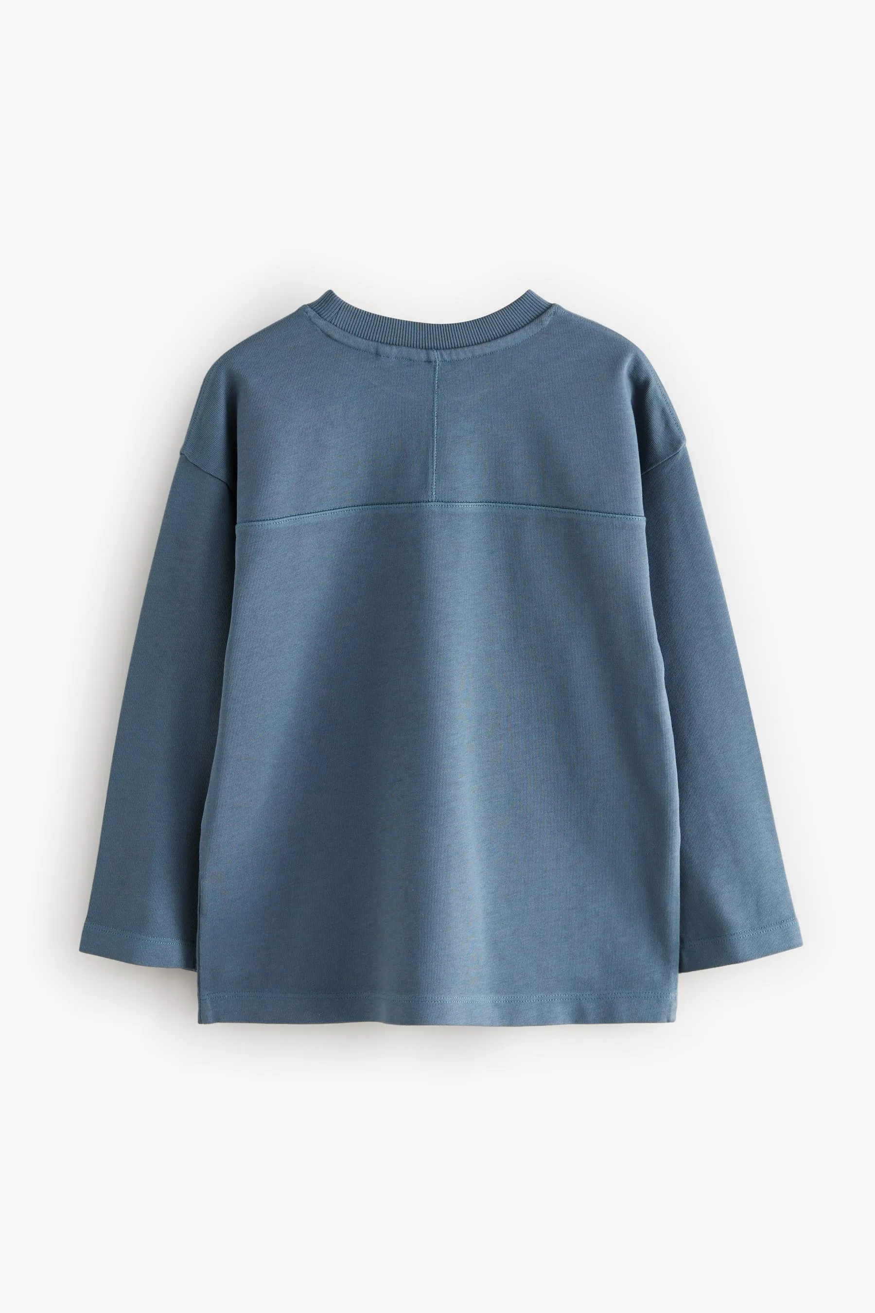 100% Cotone Manica Lunga Pesante Lavato T-Shirt (3-16anni)    
