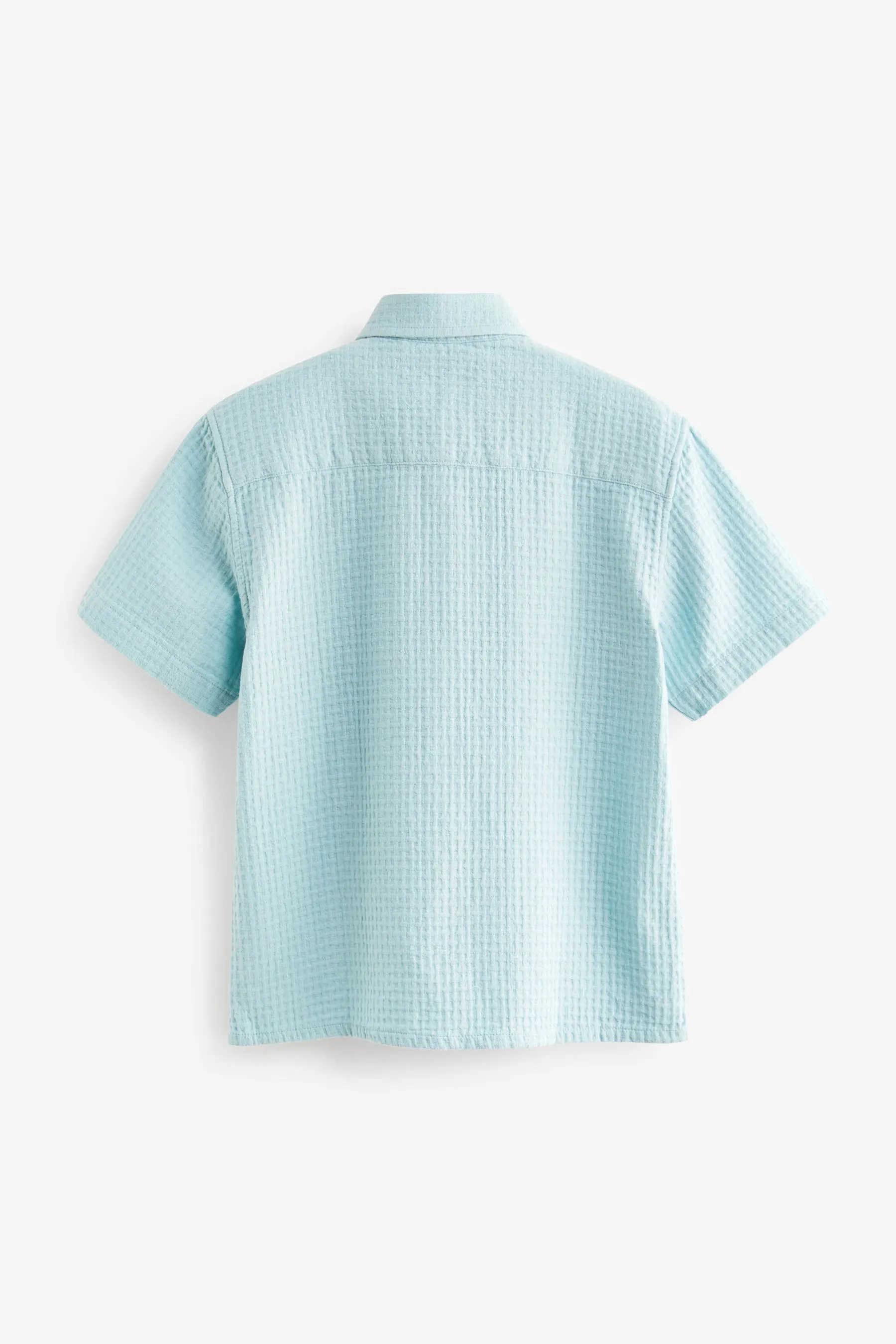100% Cotone Maniche corte Camicia testurizzata (3-16anni)    