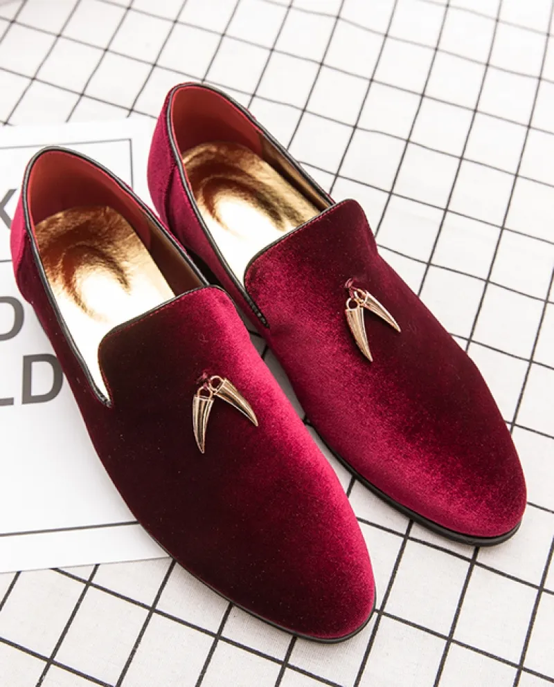 2022 New Pointed Nero Rosso Blu Velluto Oxford Scarpe Per Gli Uomini Formale Abito Da Ballo di Nozze Ritorno A Casa Pageant Sapa