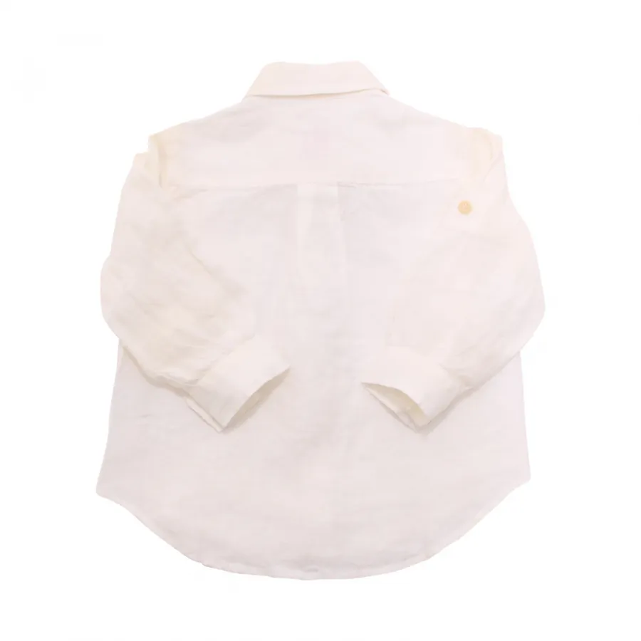 8584AP camicia bimbo IL GUFO boy kids linen shirt