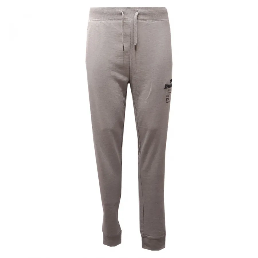 9811AD pantalone tuta uomo SPALDING grey melange mix cotton sweatpants men