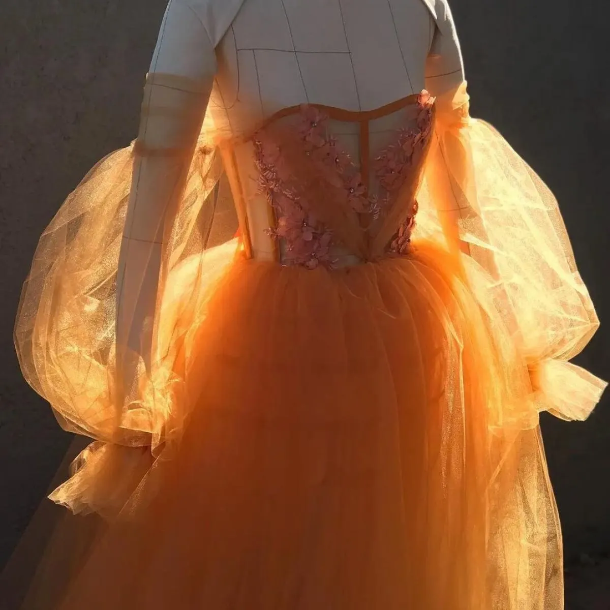 Abito arancione bruciato con spalle Abito corsetto arancione bruciato Abito arancione bruciato Abiti da donna
