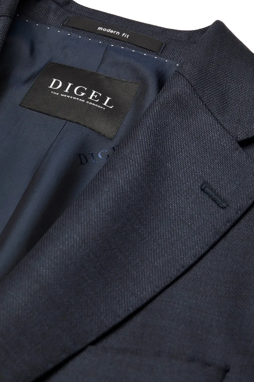 Abito blu digel drop quattro corto in lana vitale barberis canonico