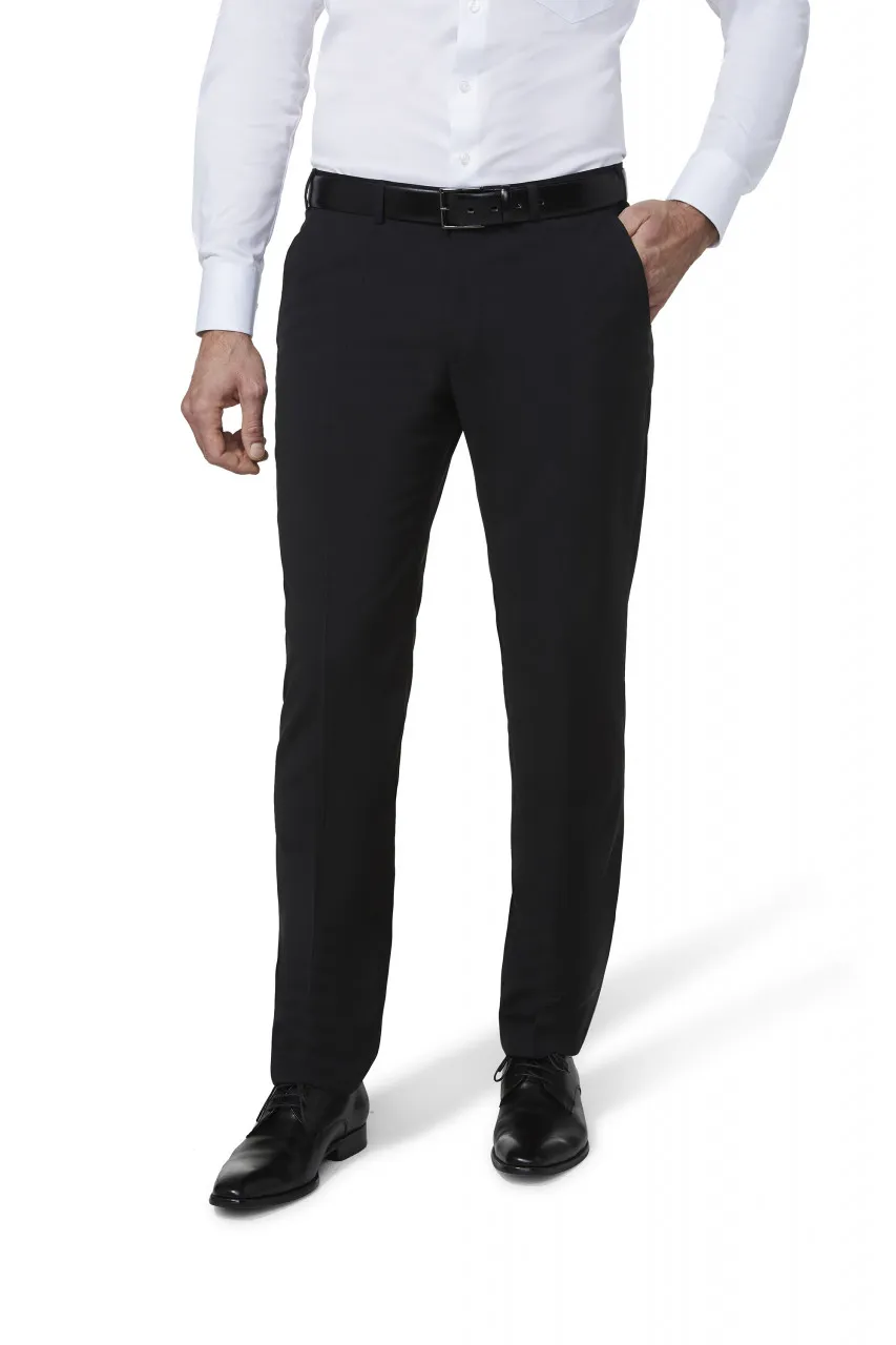 Abito nero digel drop sei modern fit in pura lana vergine marzotto super 100