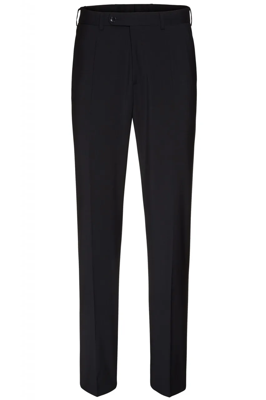 Abito nero digel drop sei modern fit in pura lana vergine marzotto super 100