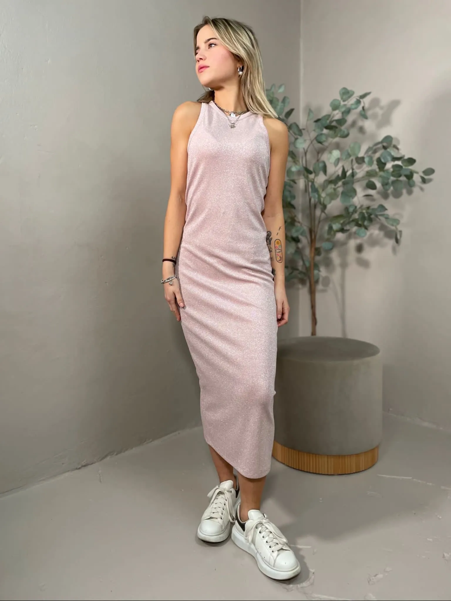 Abito Rosa Lurex Vicolo