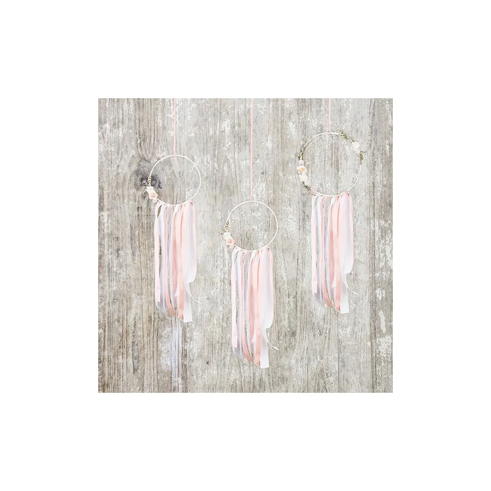 Acchiappasogni Decorazione per Cerimonie,  Bianco e rosa.Cf da 3