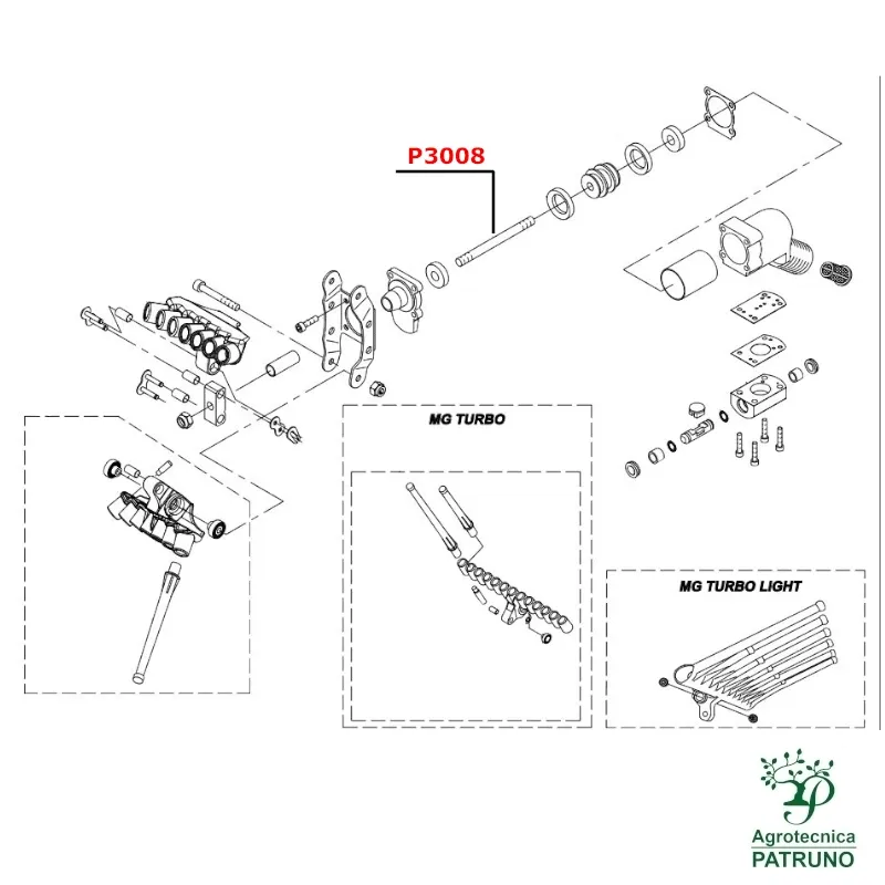 Agrotecnica Patruno Srl » Albero pistone V8 Lisam P3008