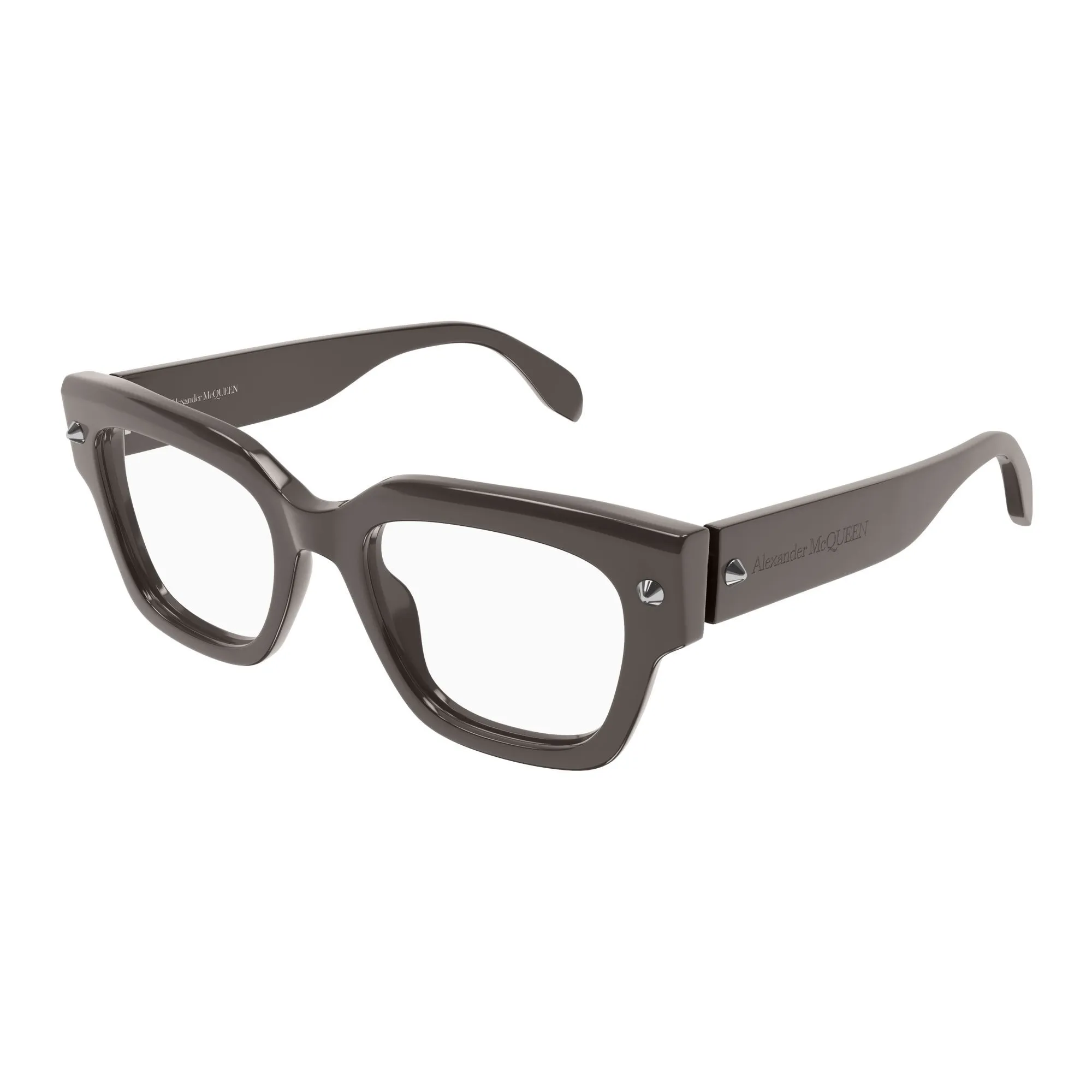  Alexander McQueen AM0411O - 003 Marrone | Occhiale Da Vista Uomo 