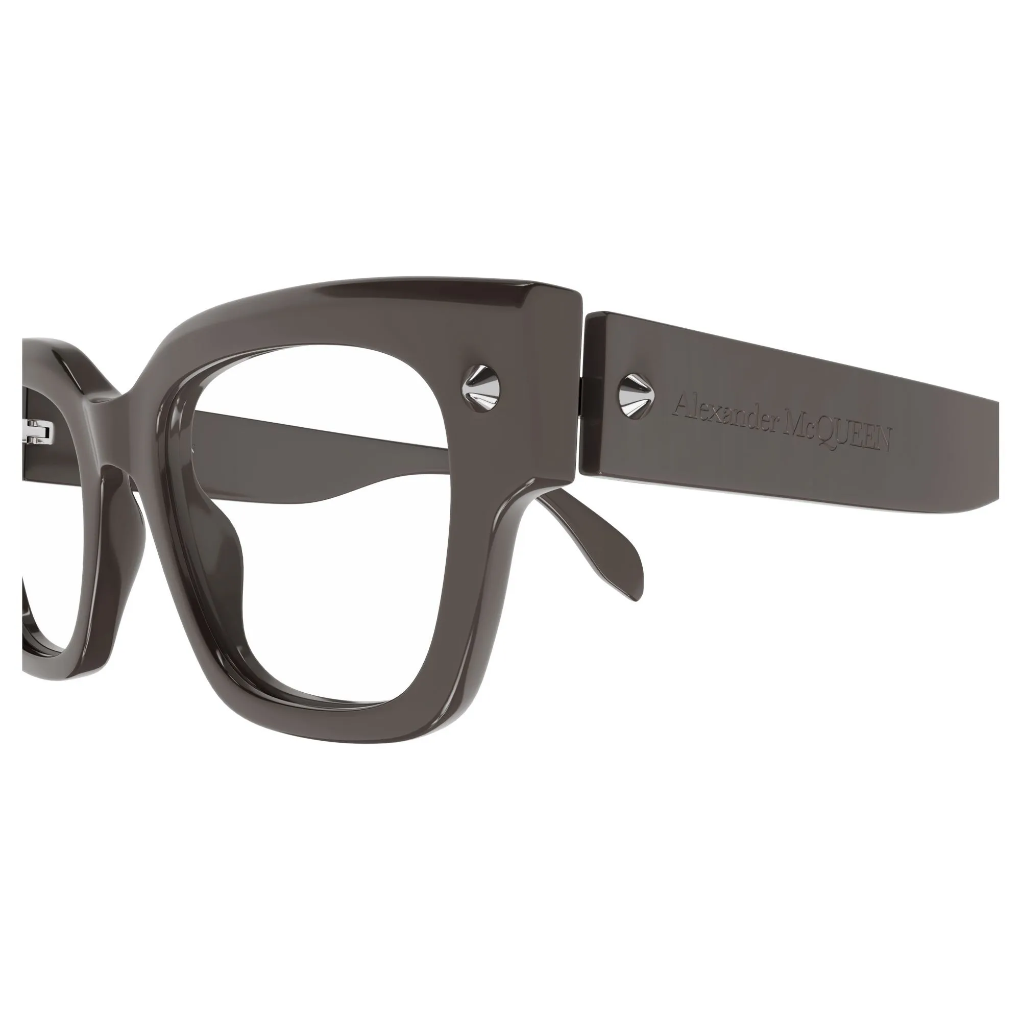   Alexander McQueen AM0411O - 003 Marrone | Occhiale Da Vista Uomo 