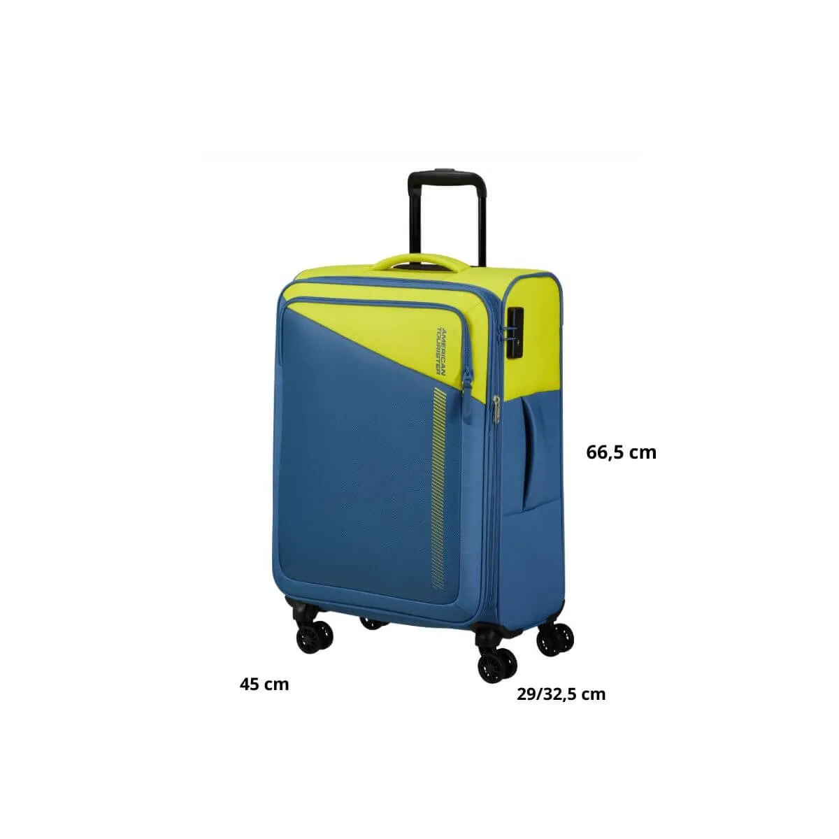 AMERICAN TOURISTER TROLLEY MEDIO MF7-002-74 DARING DASH LIME CORONET  