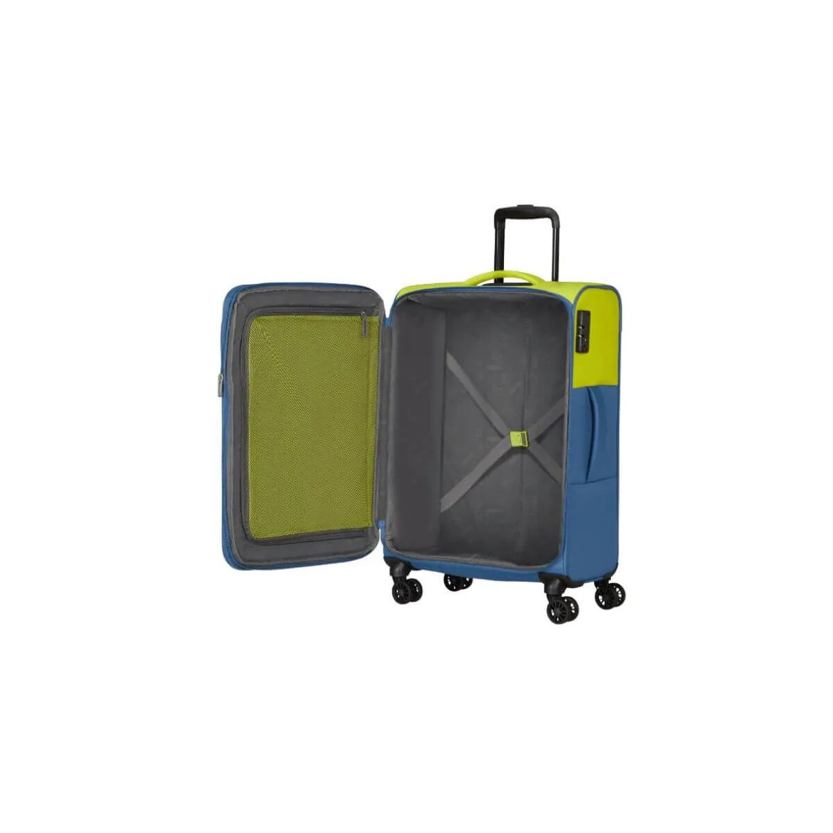 AMERICAN TOURISTER TROLLEY MEDIO MF7-002-74 DARING DASH LIME CORONET  