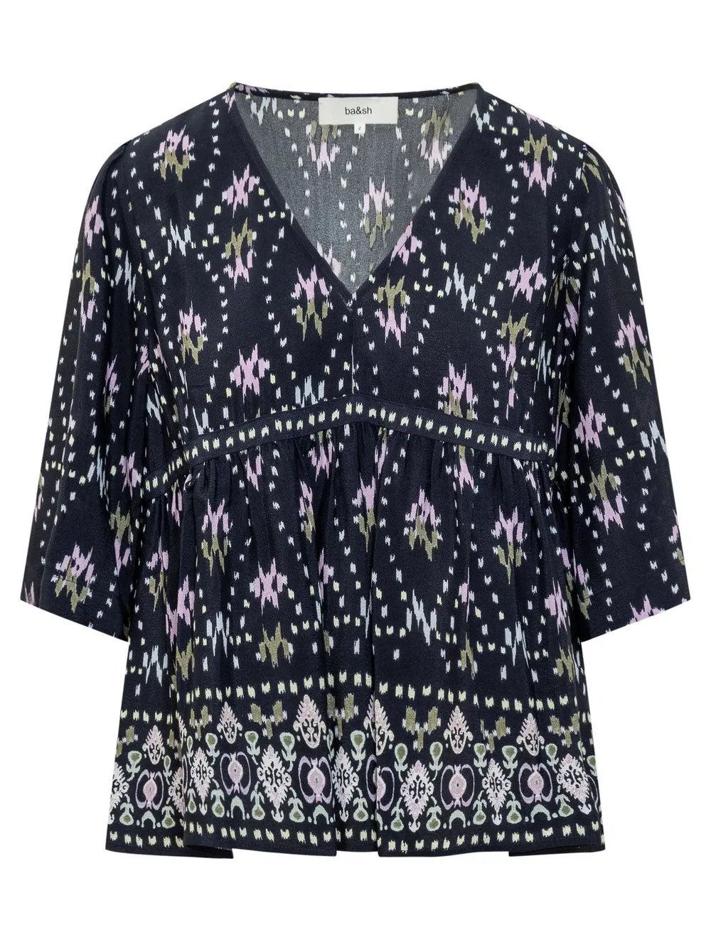 BA&SH Blusa con Stampa in Stile Sciarpa 