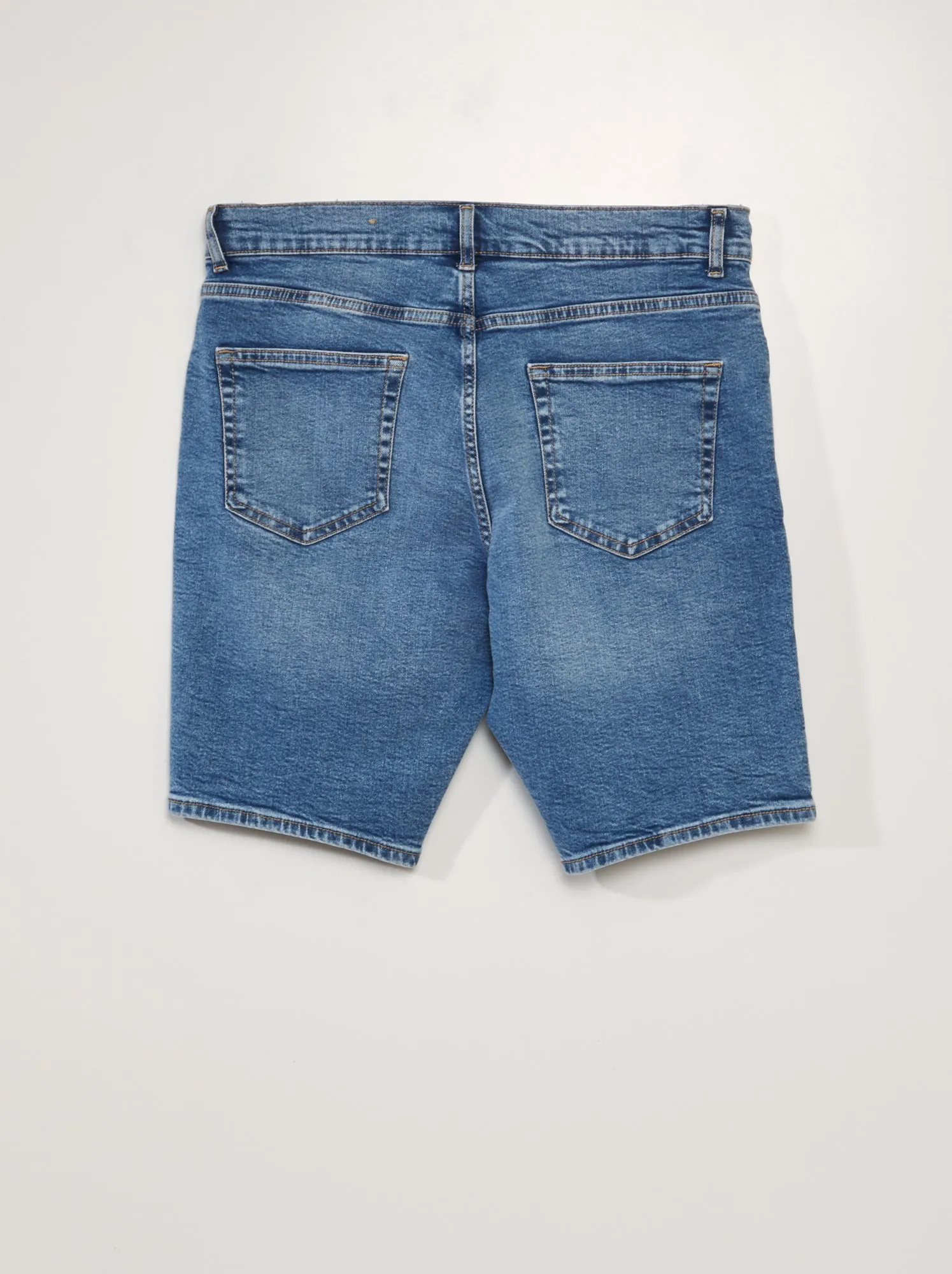Bermuda in jeans con 5 tasche - BLU