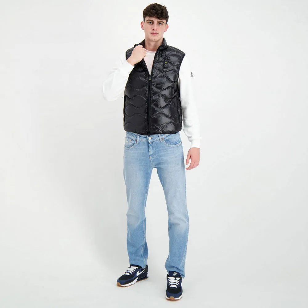 BLAUER PIUMINO SMANICATO AD ONDE
