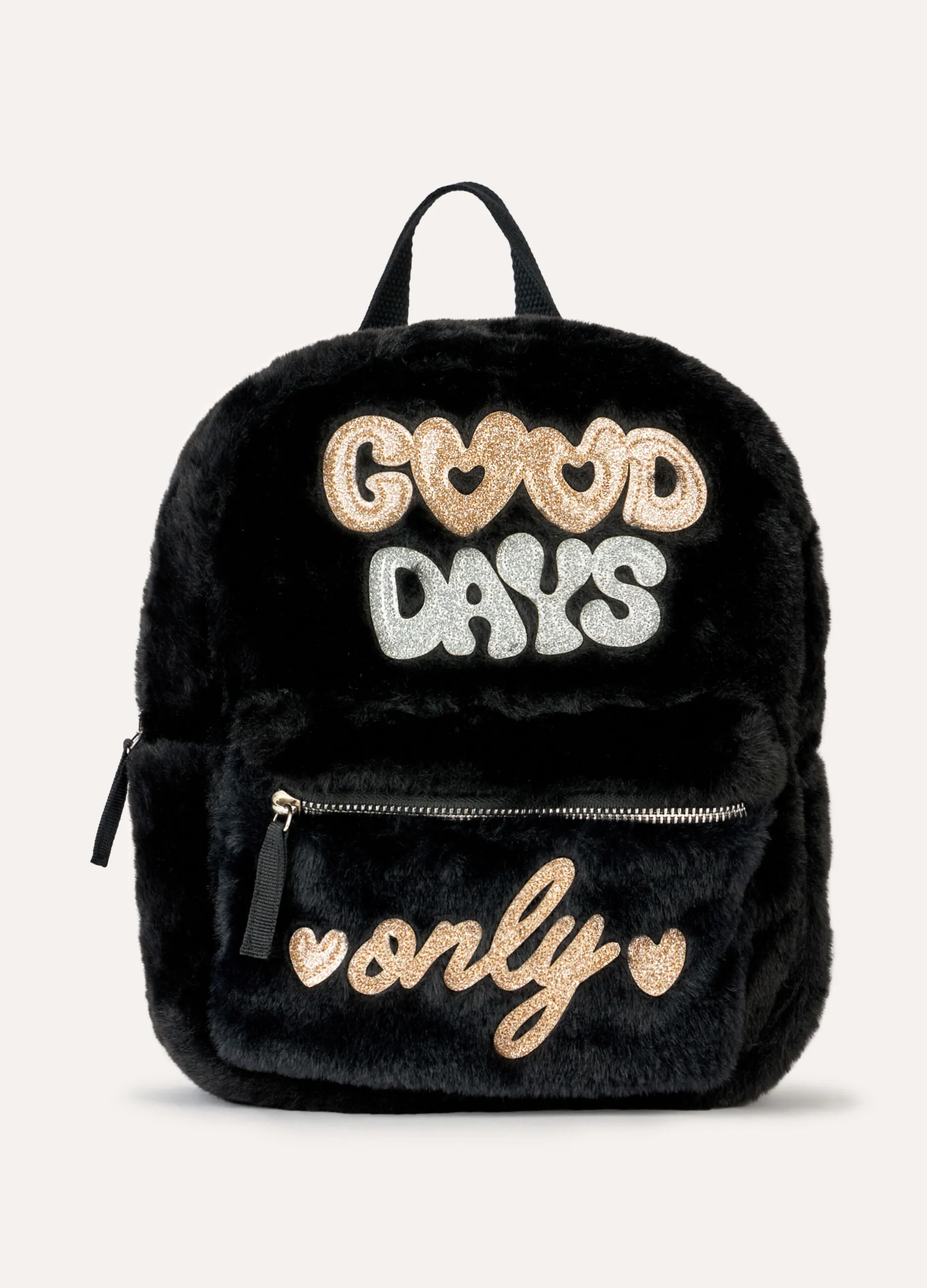 BLUKIDS  Zaino in fake fur con glitter