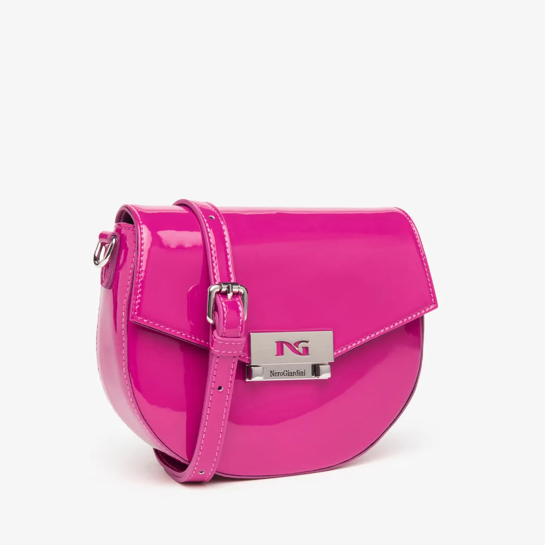Borsa a tracolla NeroGiardini fuchsia lucido