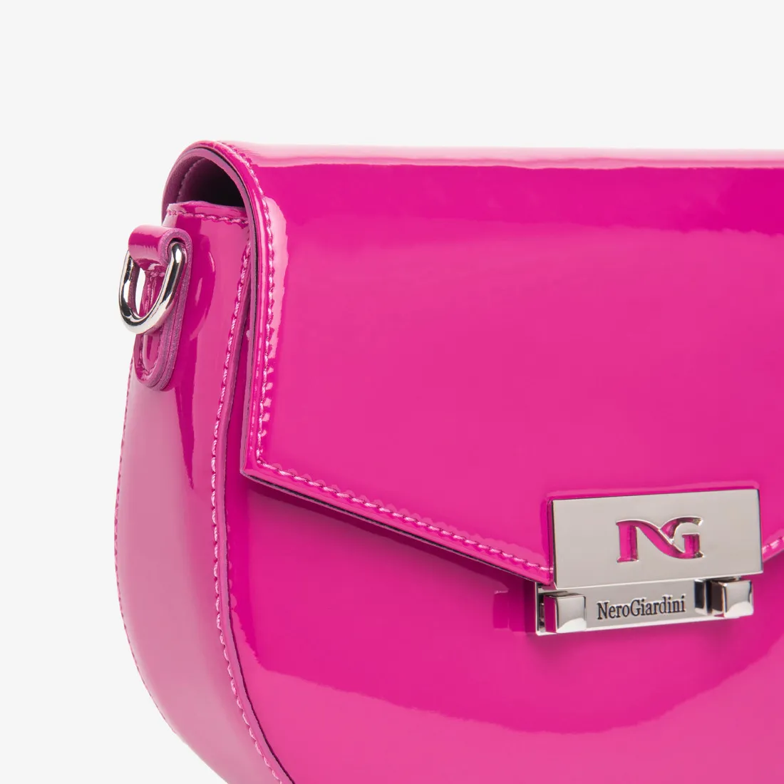 Borsa a tracolla NeroGiardini fuchsia lucido