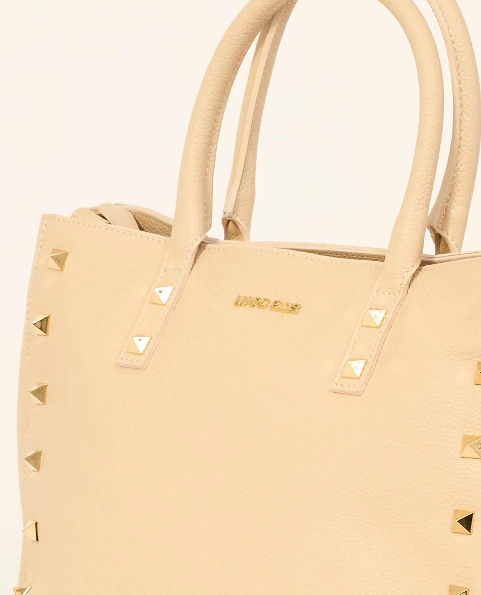 Borsa Marc Ellis a doppio manico con borchie