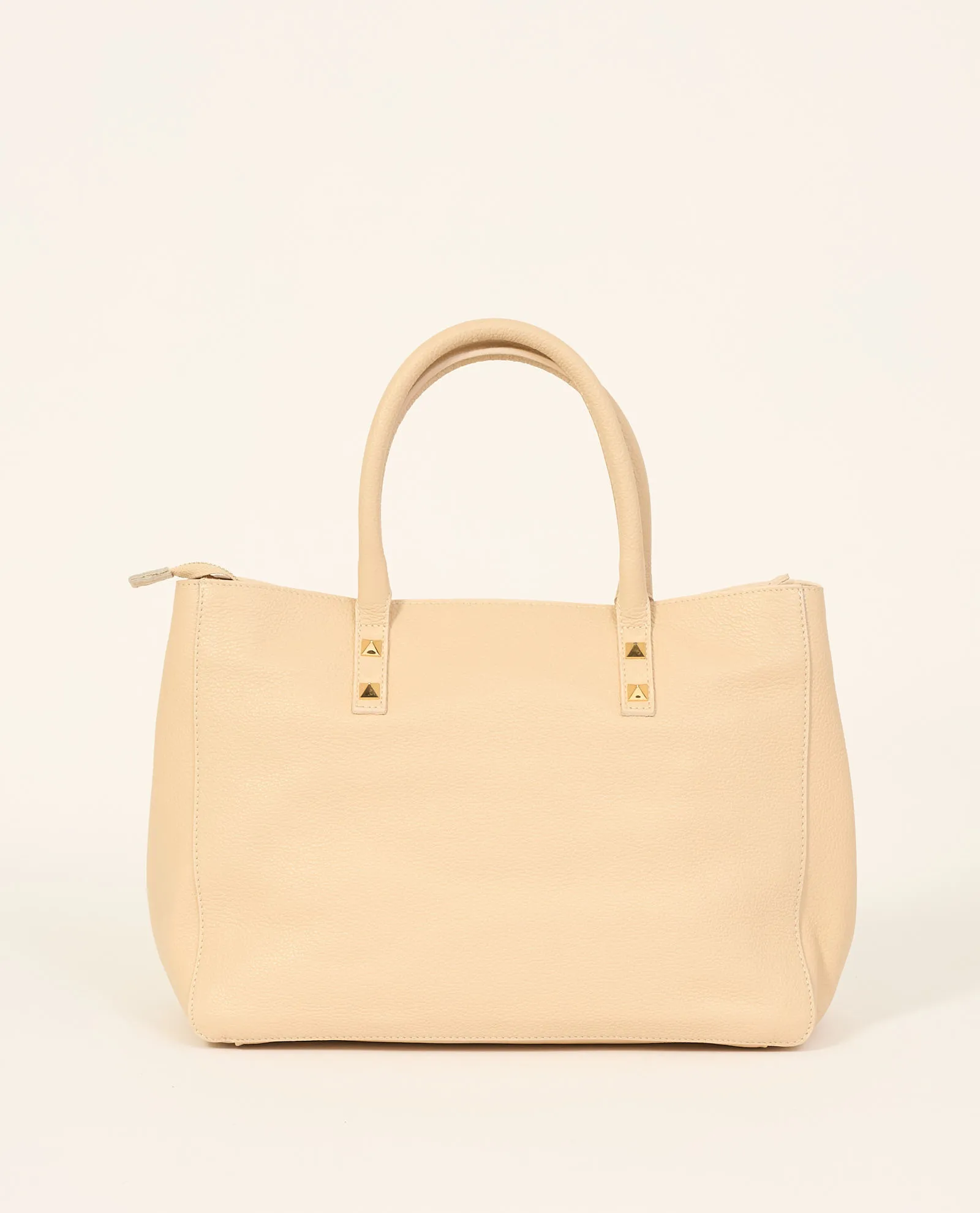 Borsa Marc Ellis a doppio manico con borchie