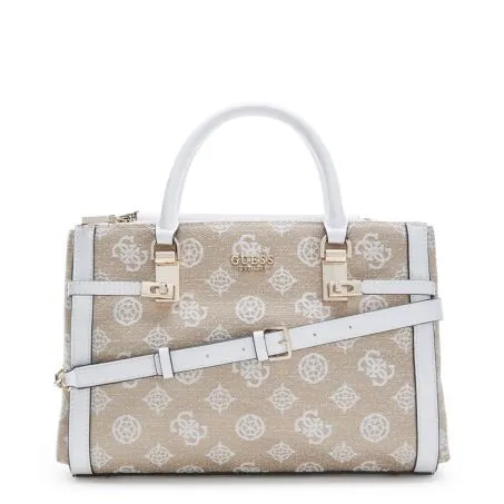 Borsa Simil Pelle Guess Loralee JG922606 Bianco Logo