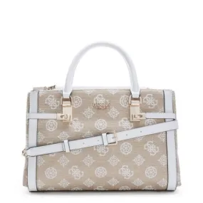 Borsa Simil Pelle Guess Loralee JG922606 Bianco Logo