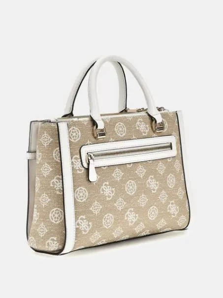 Borsa Simil Pelle Guess Loralee JG922606 Bianco Logo