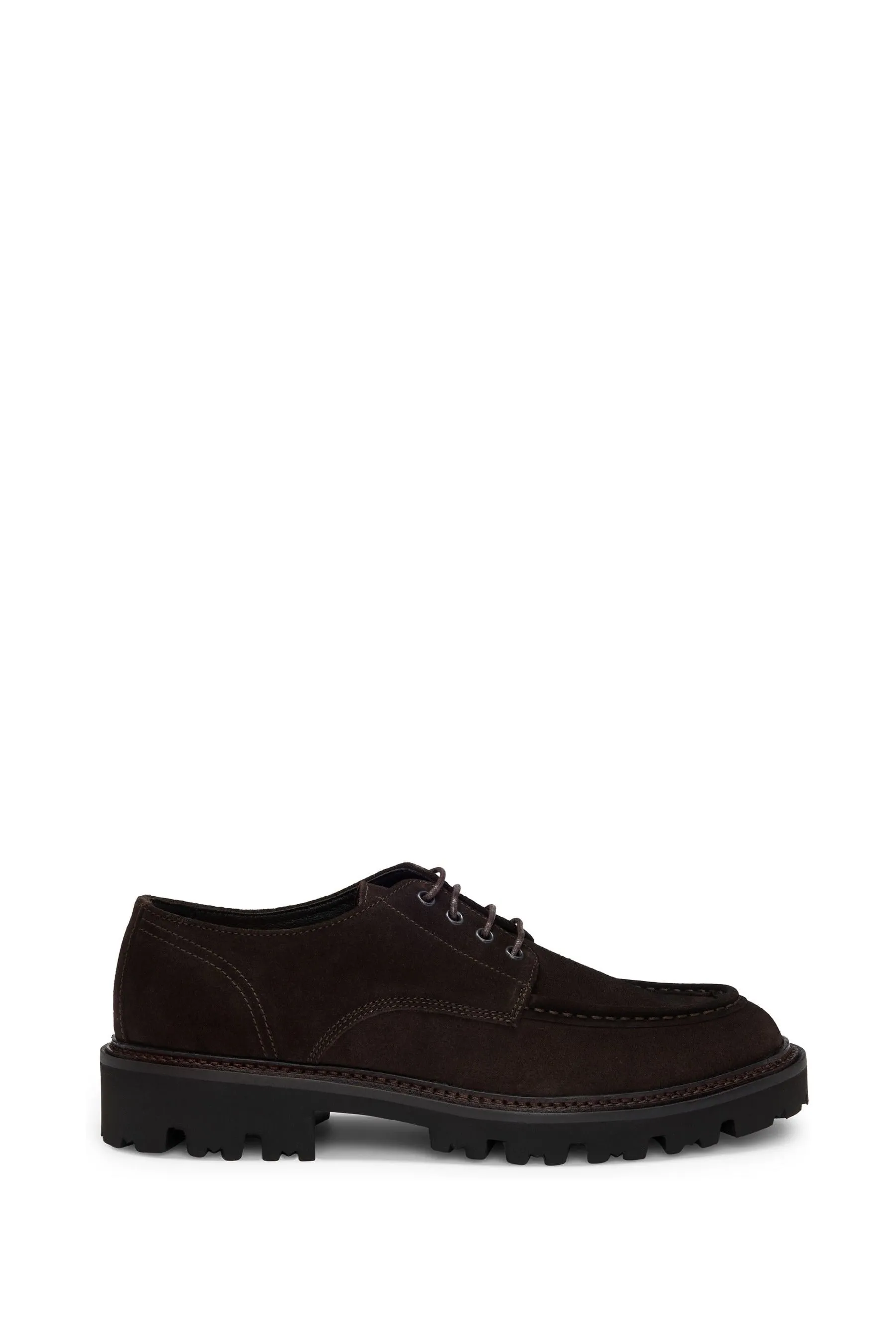 BOSS - Scarpe Derby in camoscio con punta grembiule