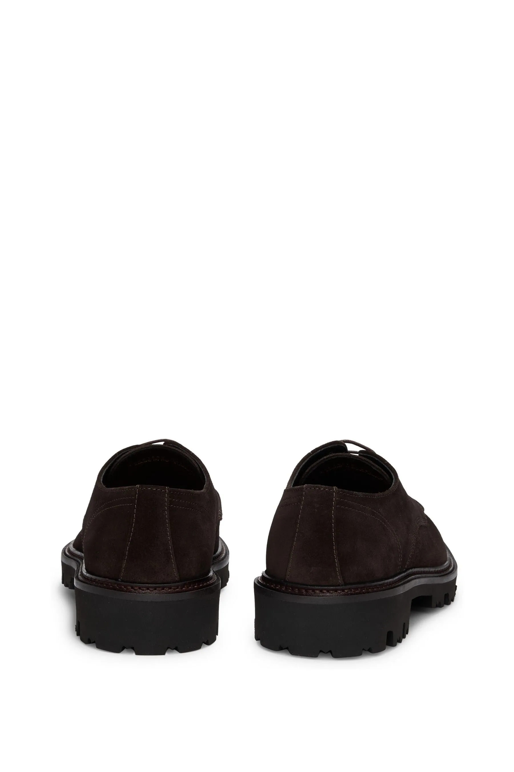BOSS - Scarpe Derby in camoscio con punta grembiule