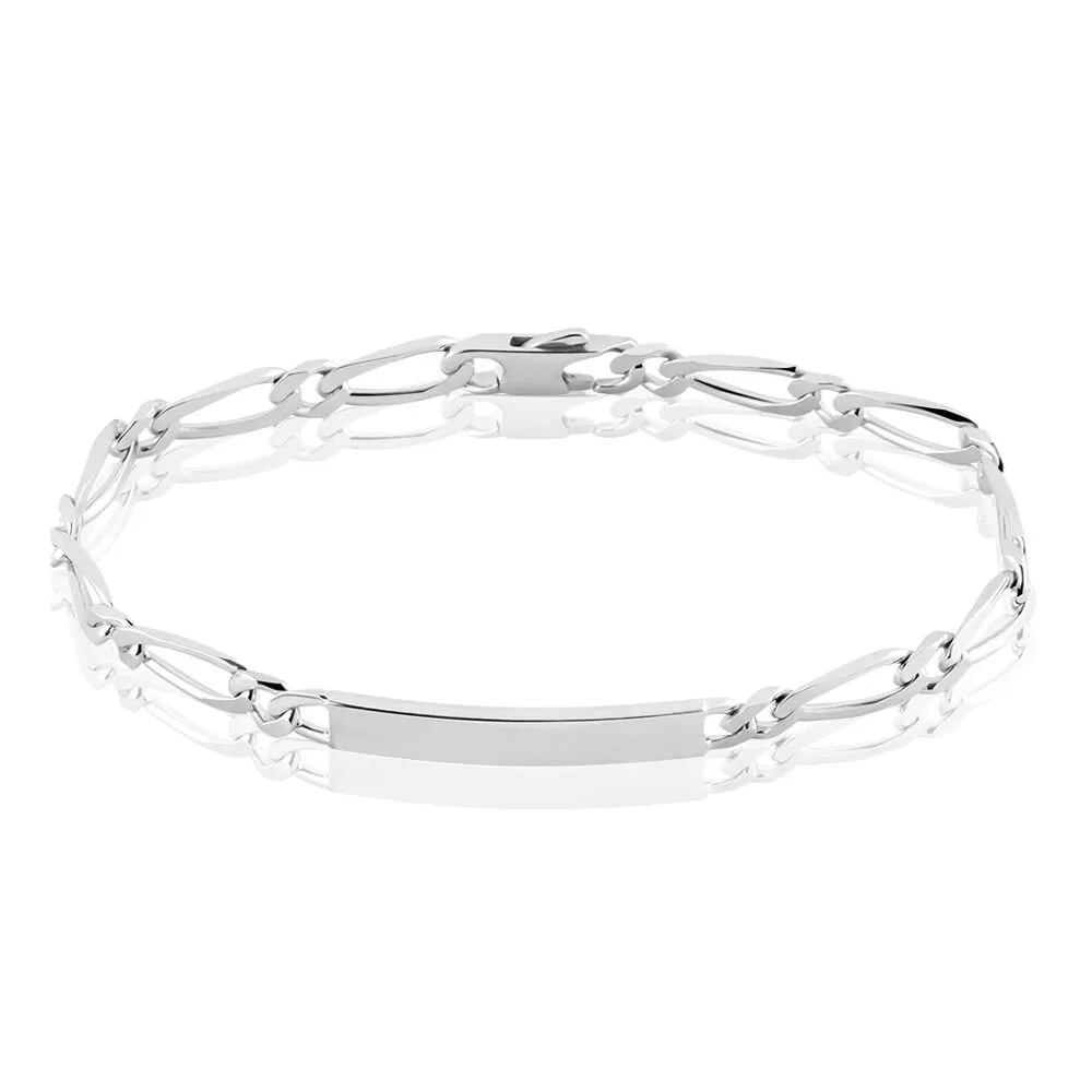 Bracciale Catena Gentleman Argento Rodiato 925/1000 Maglia Alternata 1/1 1689160