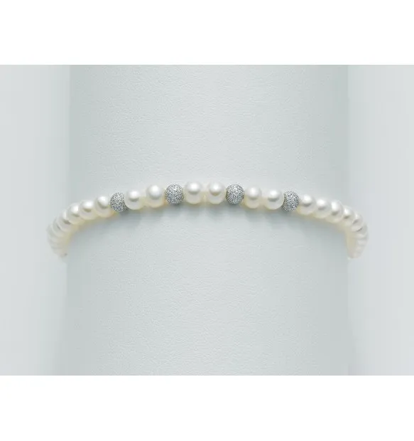 Bracciale di perle Yukiko in oro bianco pbr895by