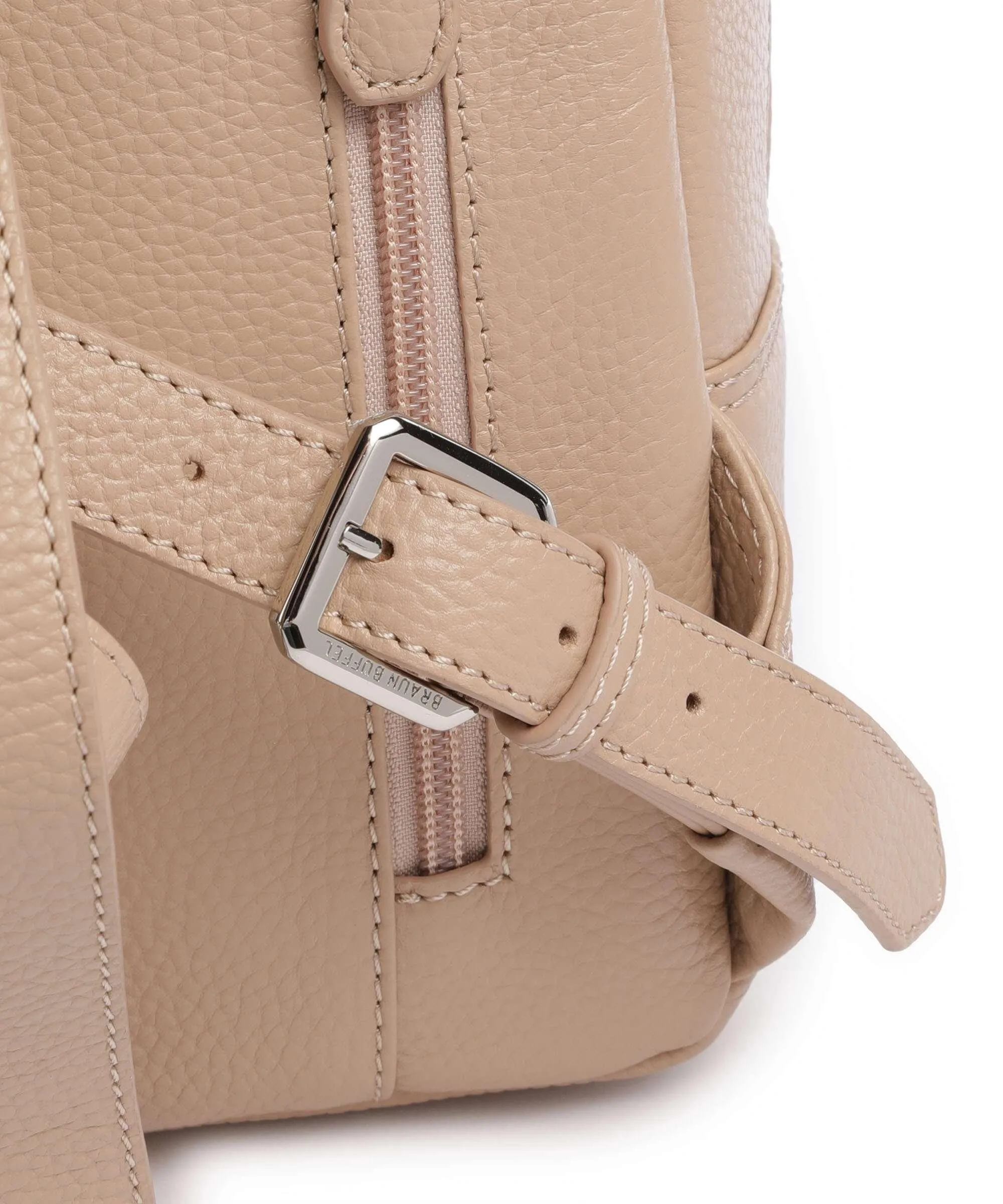  Braun Büffel Hanna Zaino 10″ pelle di vacchetta grana beige  