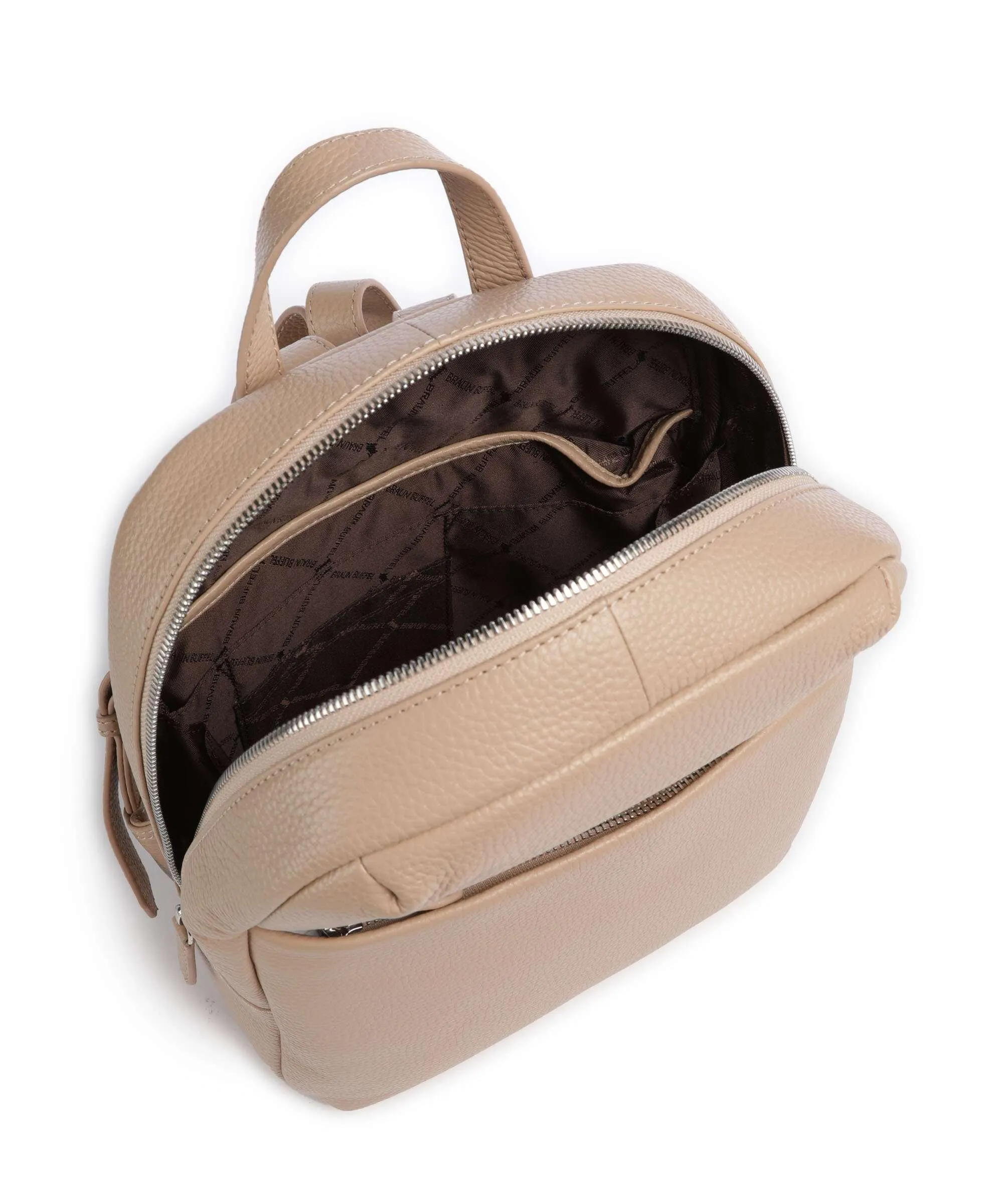  Braun Büffel Hanna Zaino 10″ pelle di vacchetta grana beige  