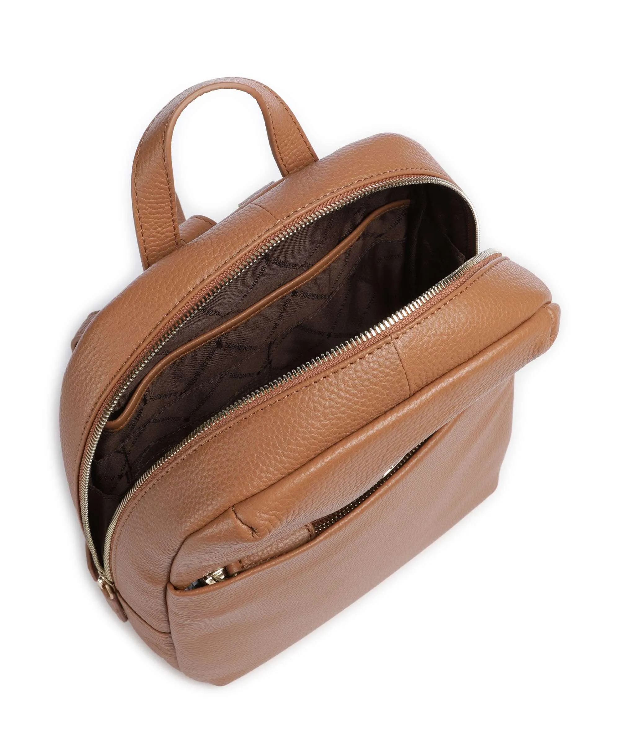  Braun Büffel Hanna Zaino 10″ pelle di vacchetta grana cognac  