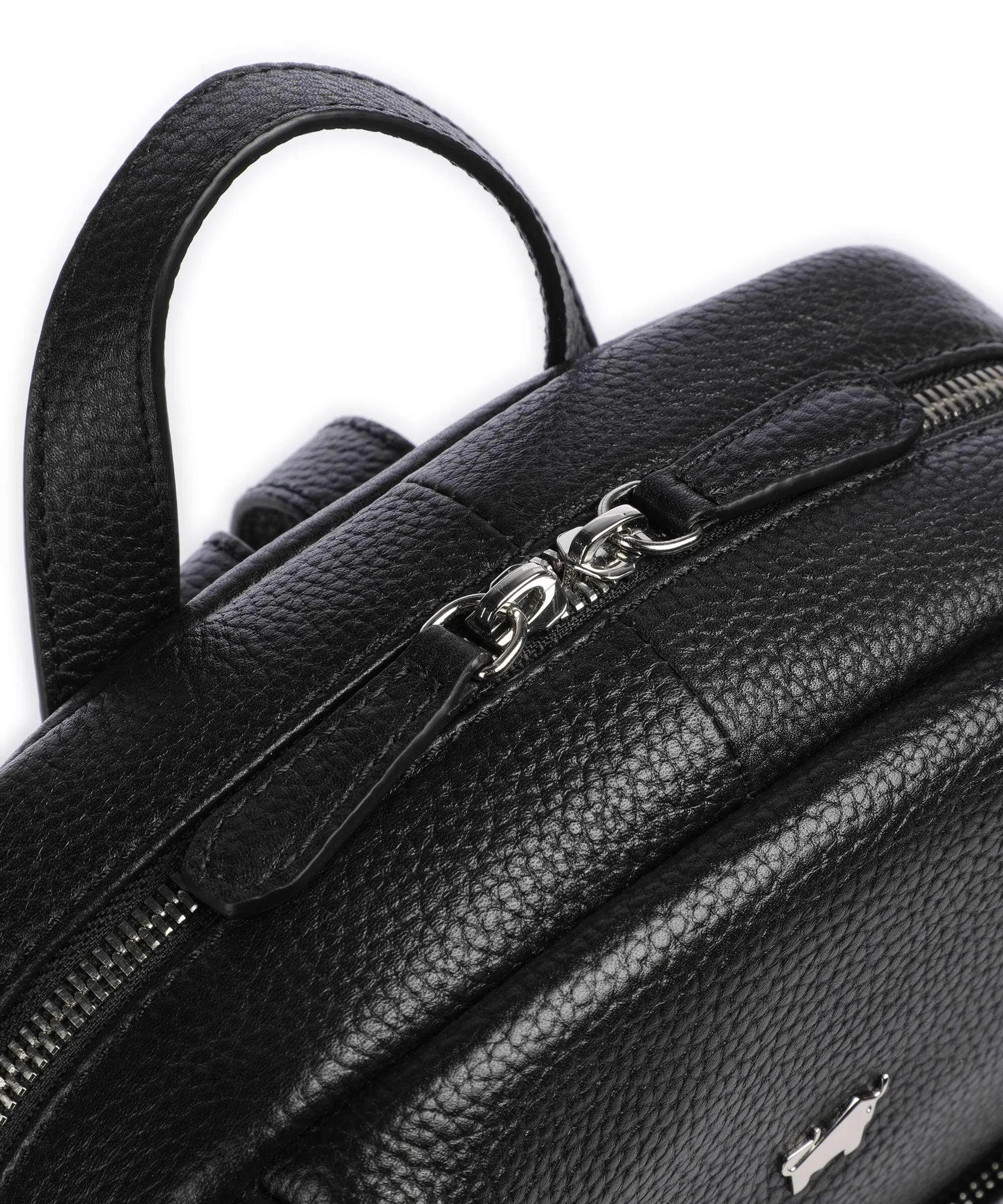  Braun Büffel Hanna Zaino 10″ pelle di vacchetta grana nero  