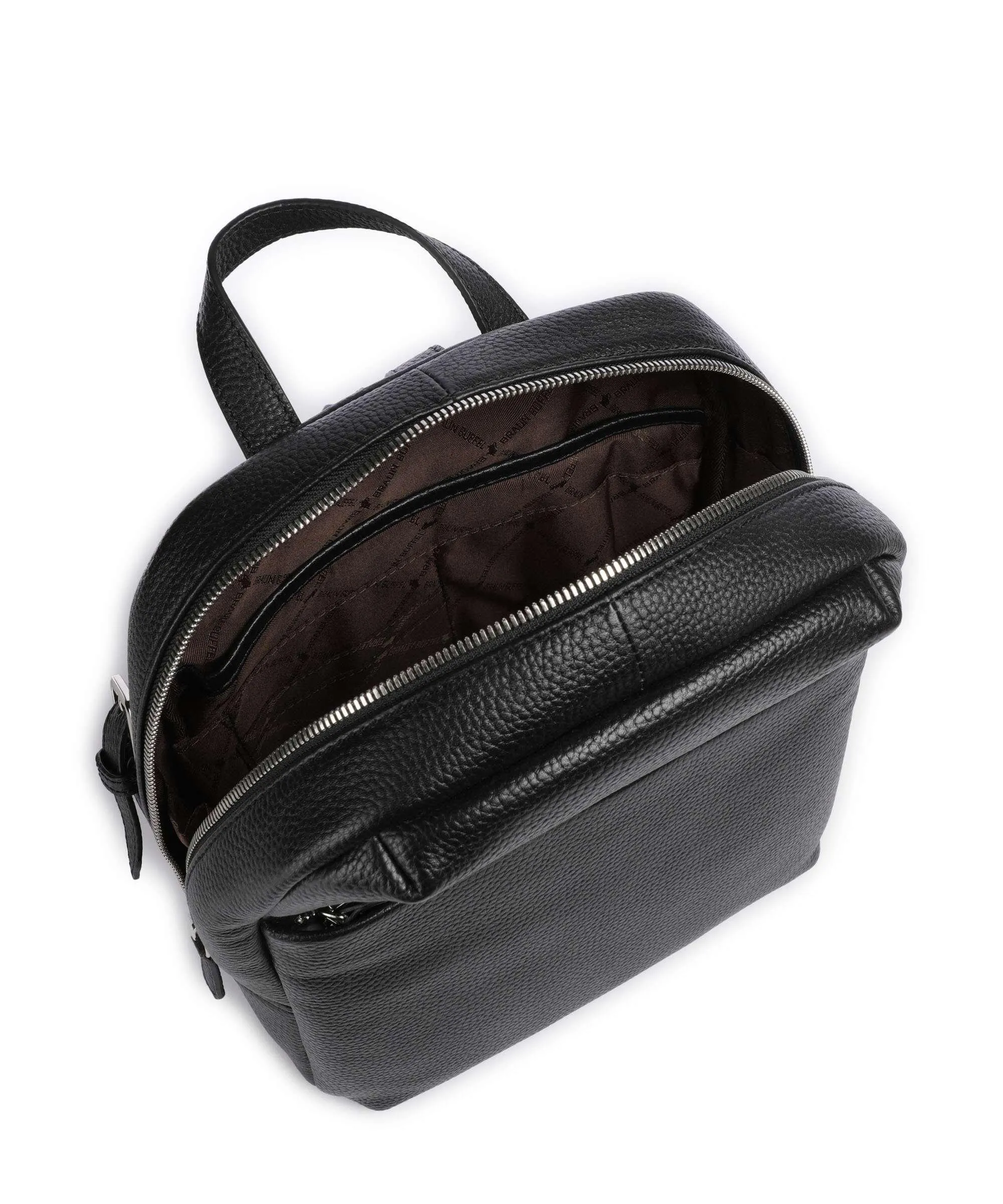  Braun Büffel Hanna Zaino 10″ pelle di vacchetta grana nero  