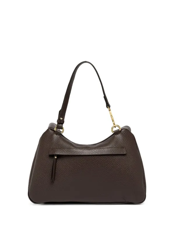 Brooke shoulder bag in brown bubble leather