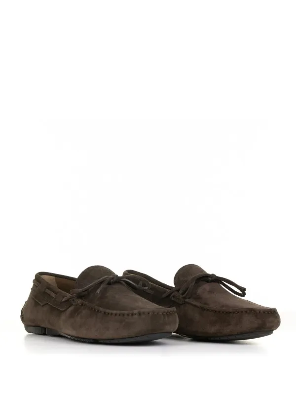 Brown suede moccasin