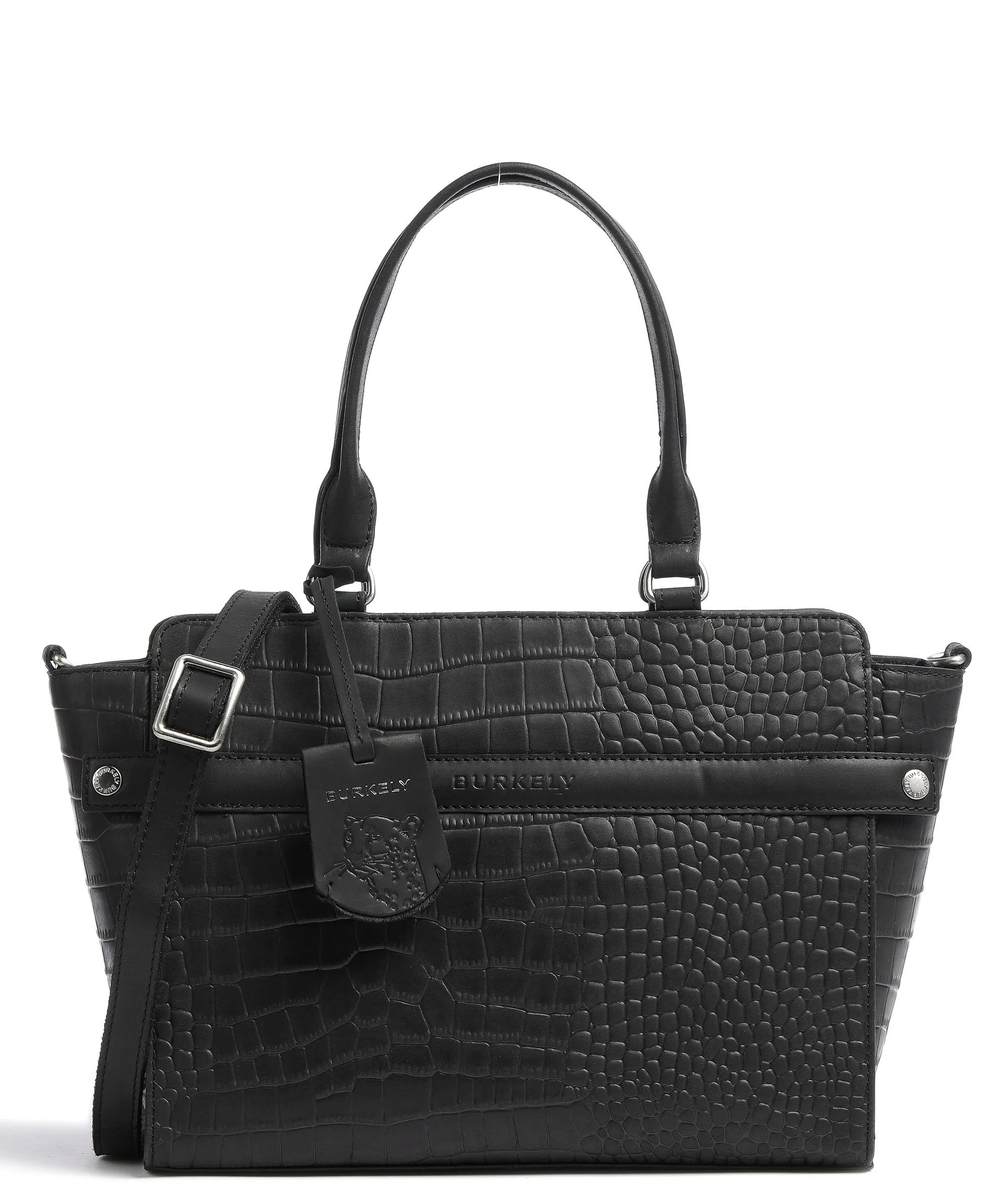  Burkely Casual Cayla Borsa a mano pelle in rilievo nero  