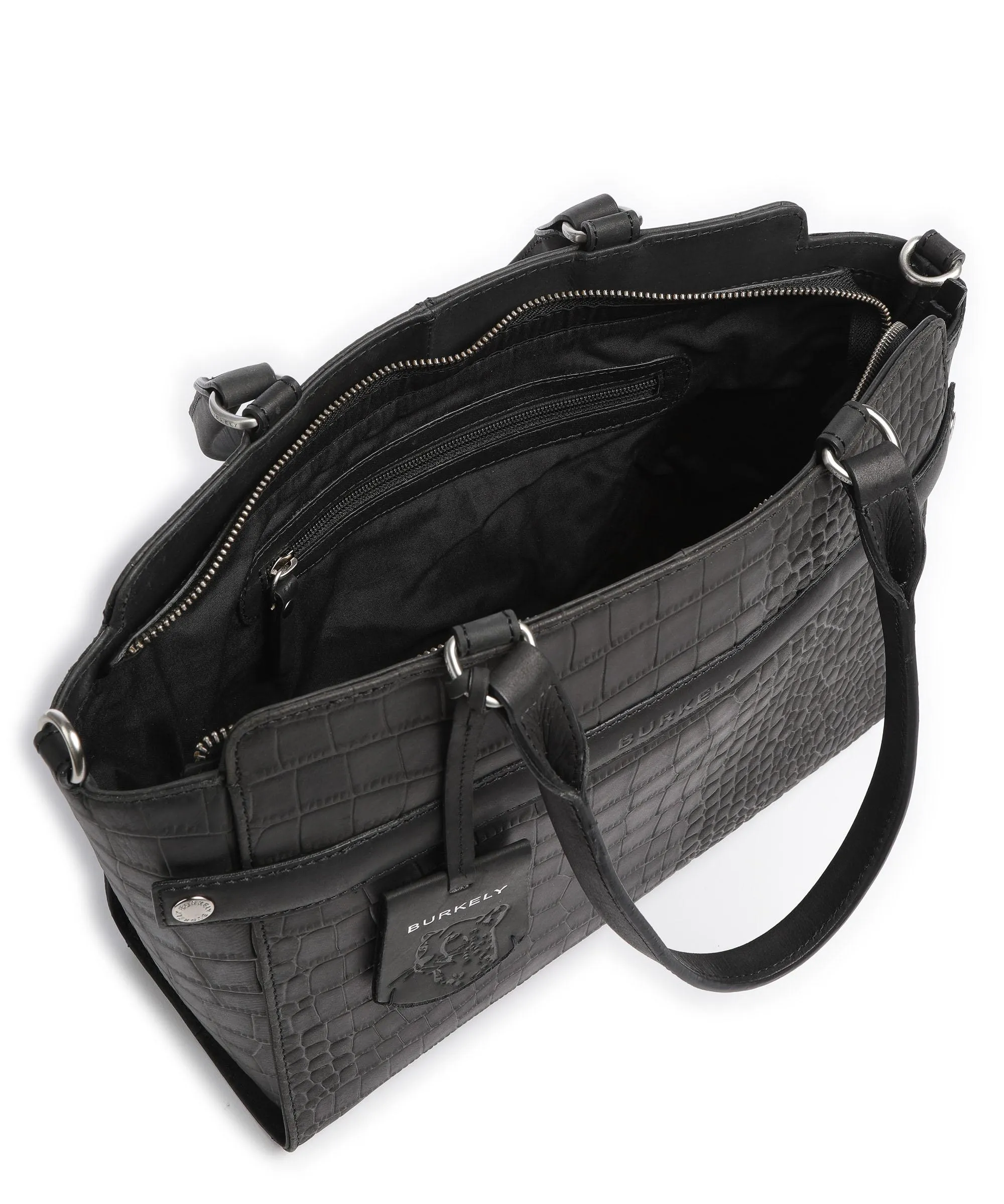  Burkely Casual Cayla Borsa a mano pelle in rilievo nero  