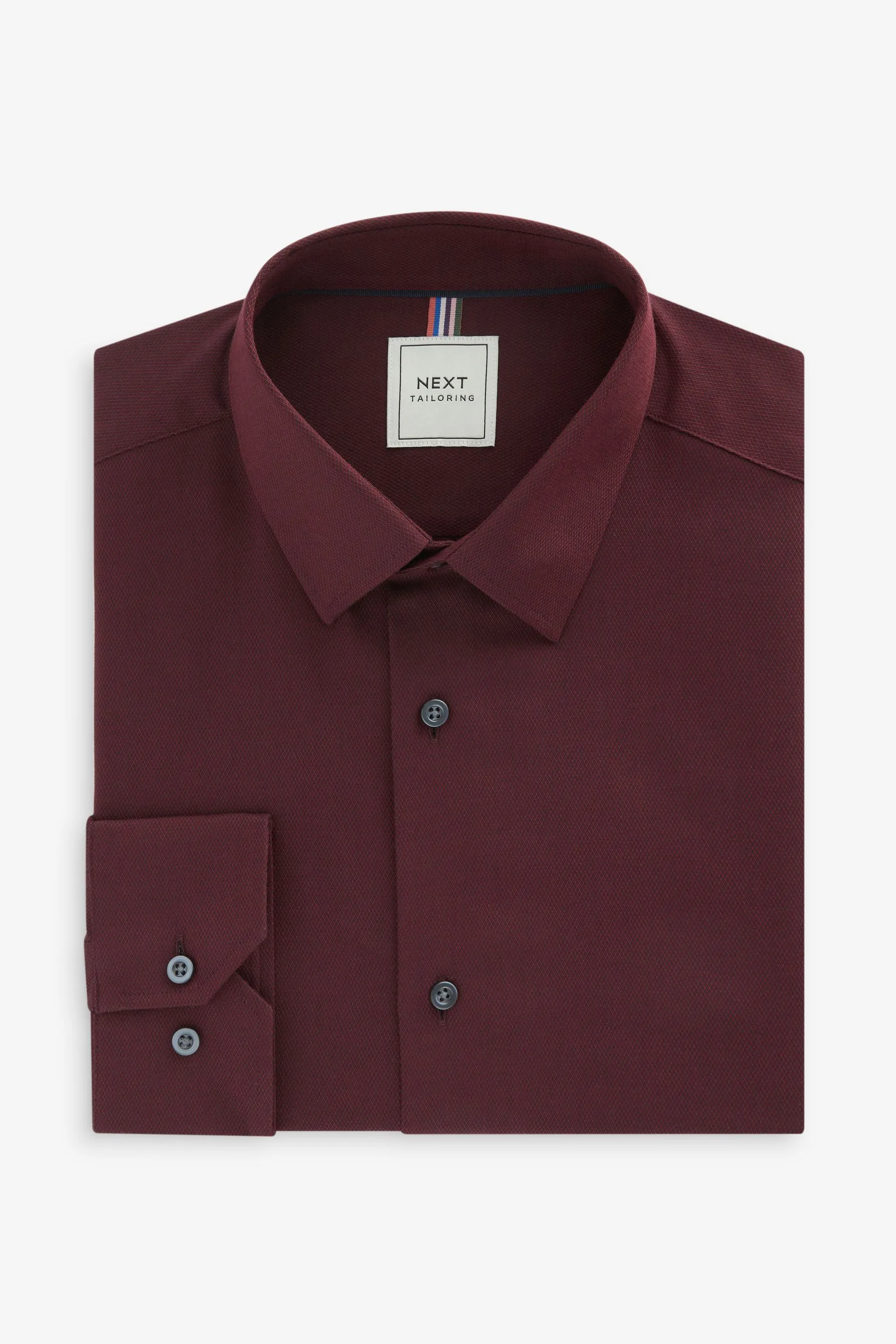Camicia con polsino singolo testurizzato di facile manutenzione    