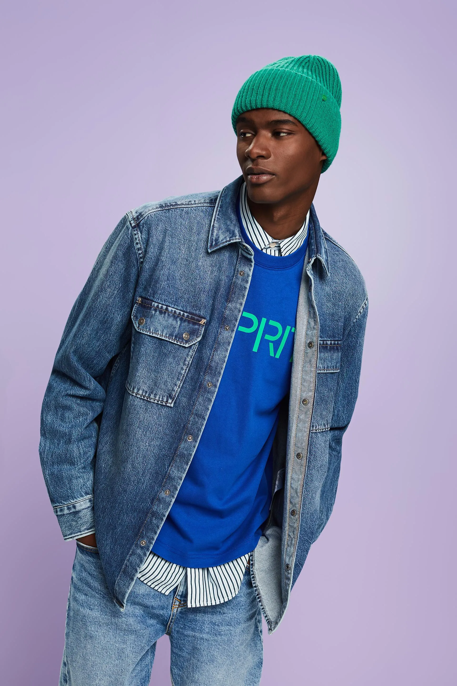 Camicia di jeans a maniche lunghe