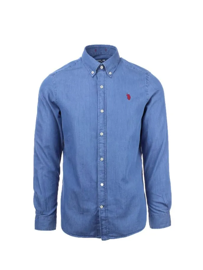 Camicia in jeans manica lunga