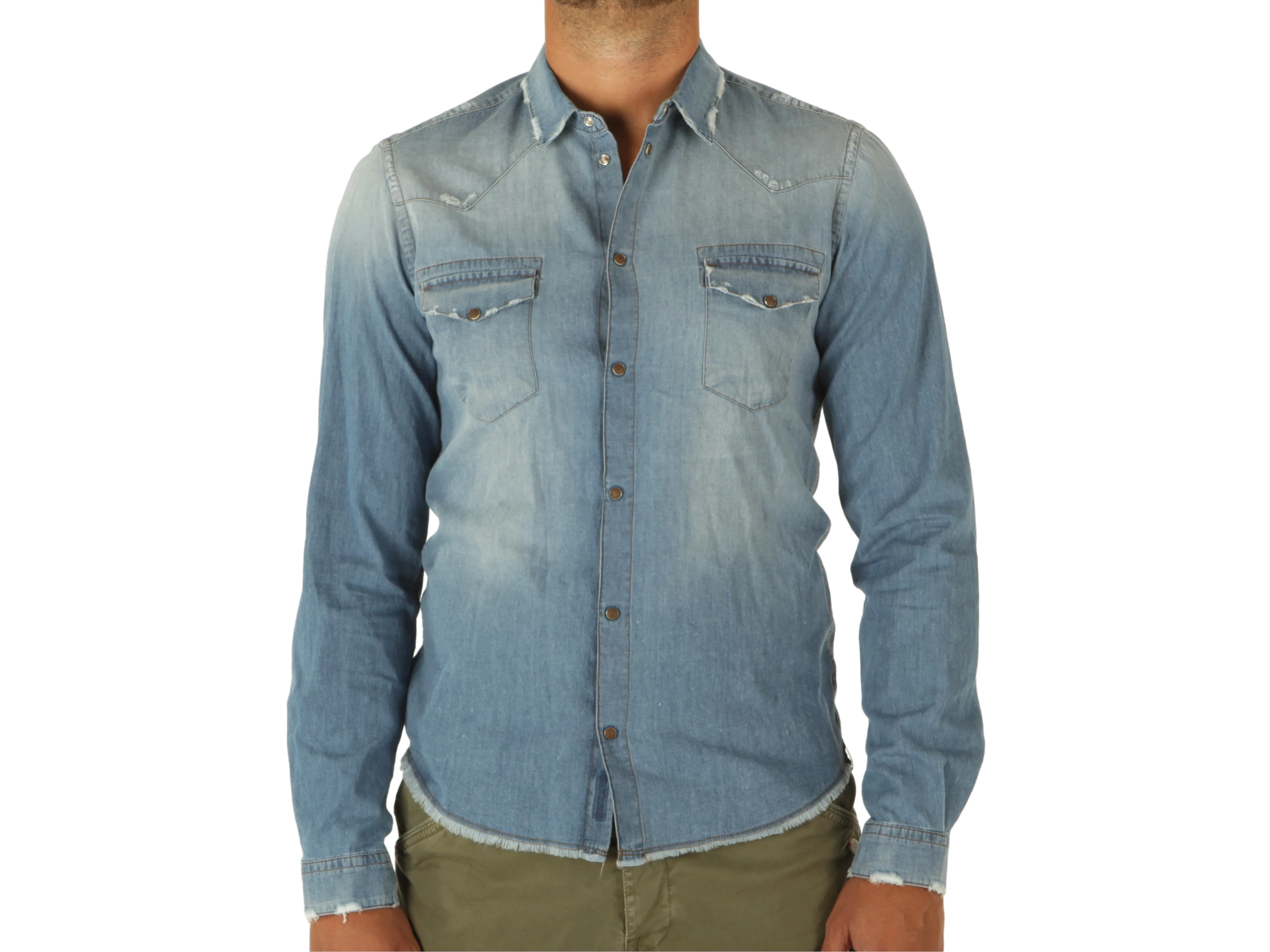 Camicia Jeans Rotture