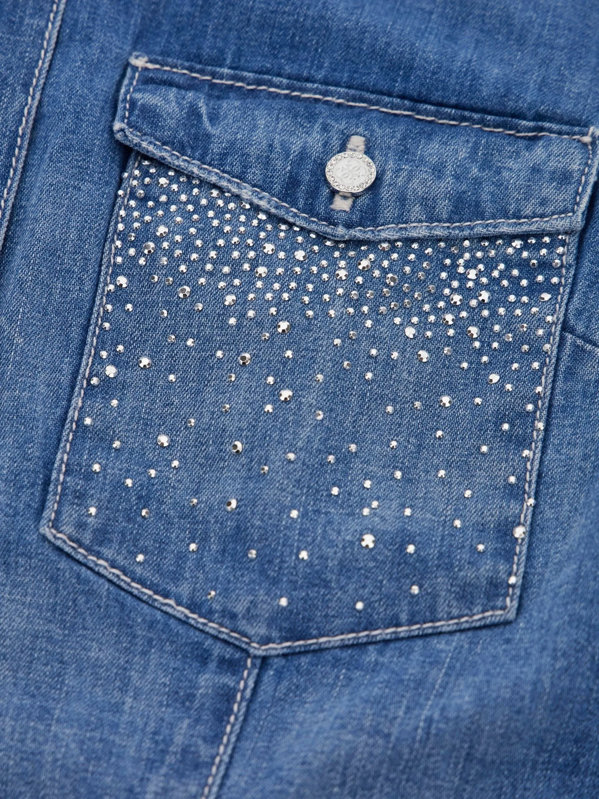 Camicia jeans vestibilità slim guess