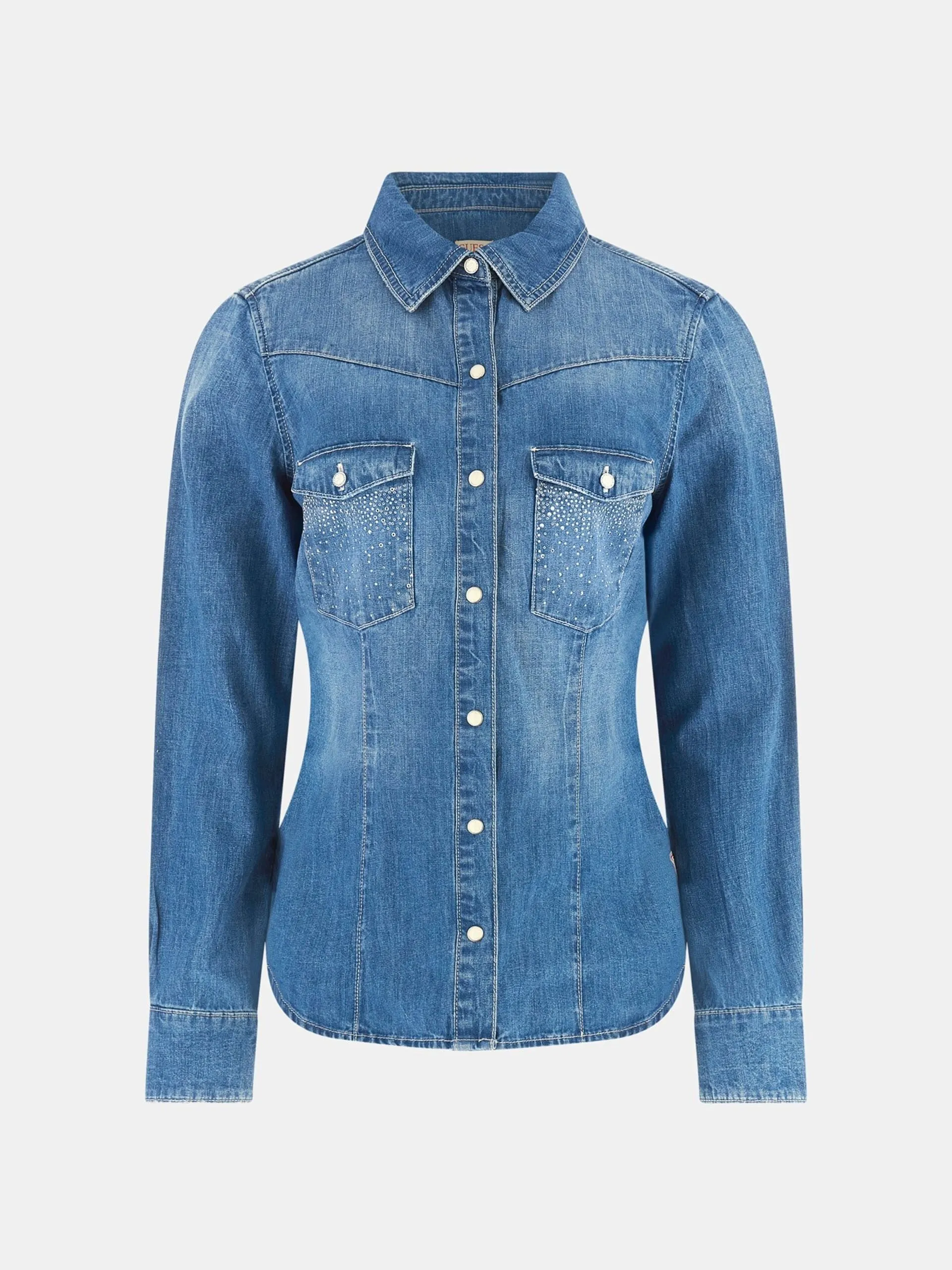 Camicia jeans vestibilità slim guess