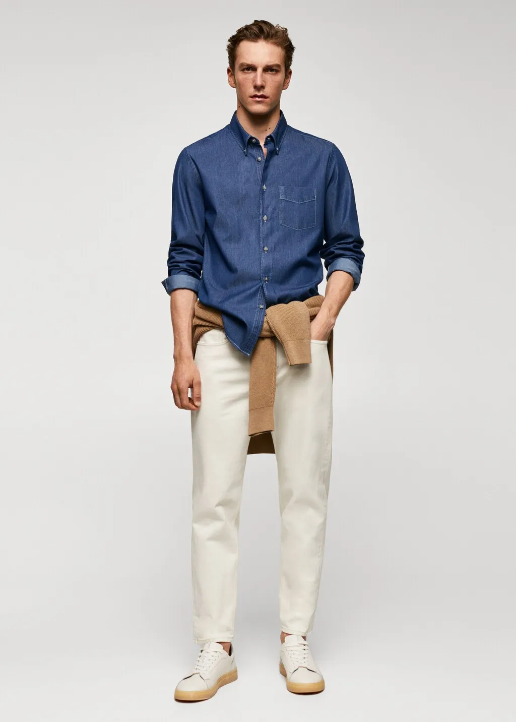 Camicia slim fit jeans tasca