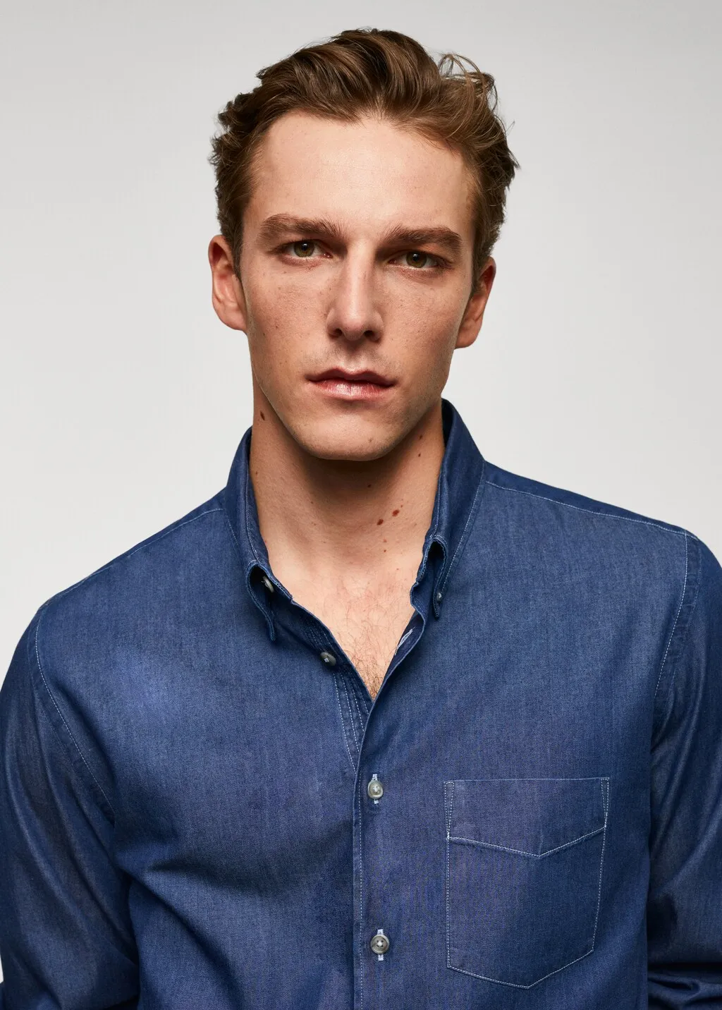 Camicia slim fit jeans tasca