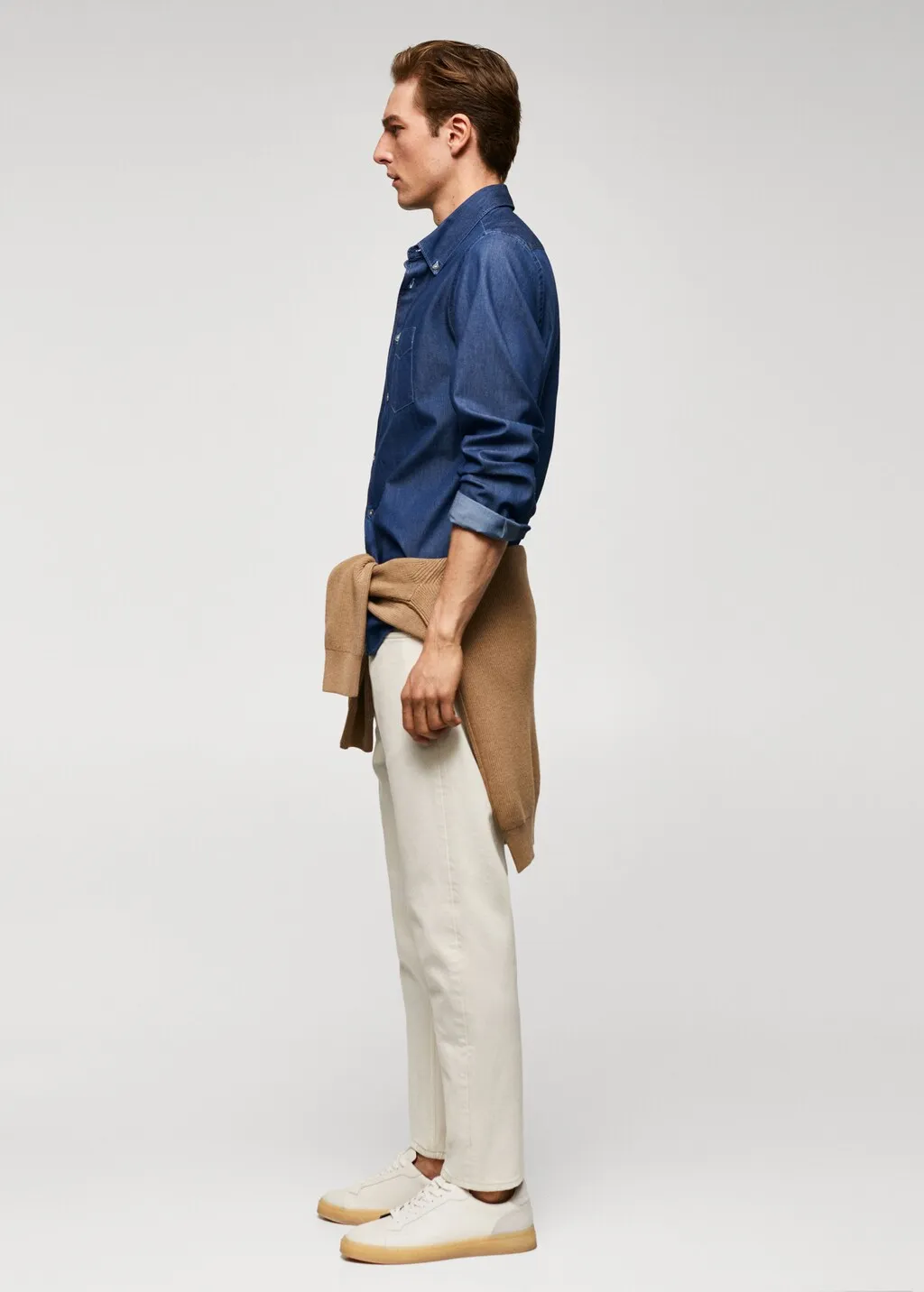 Camicia slim fit jeans tasca
